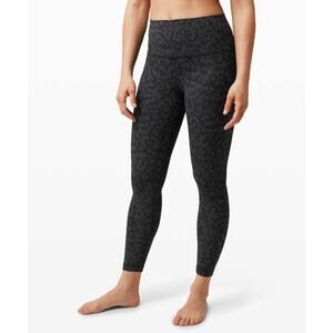 Lululemon Align Pant 25" Legging Size 6 Formation Camo Black High Rise Yoga Gym